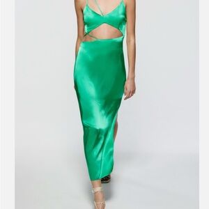 Zara Green Backless Dress